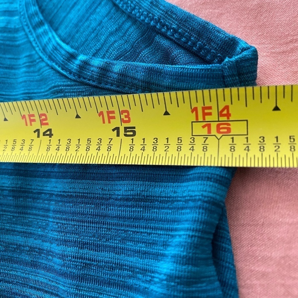 Eddie Bauer Size Small Yoga Active Racerback Draped Tank Top Freedry Teal - Picture 7 of 8